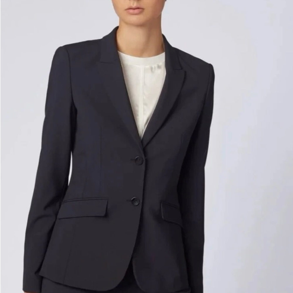 NWT Hugo Boss Black Tailored Blazer with Notched Lapels